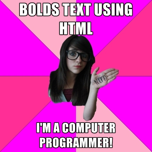 not enough - bolds text using html - computer programmer